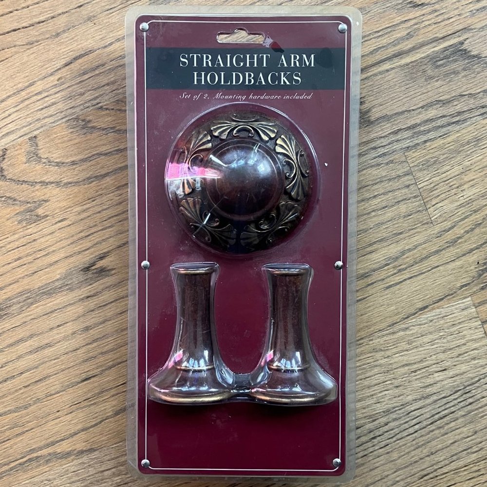 NEW!!! Set of 2 Straight Arm Holdbacks hardware included